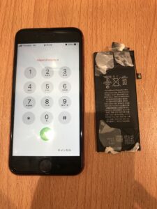 バッテリー交換修理後のiPhone SE2