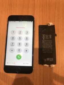 バッテリー交換後のiPhoneSE2の状態