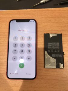 バッテリー交換後のiPhone12