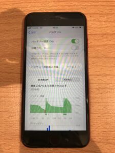 バッテリー交換修理前のiPhone SE2