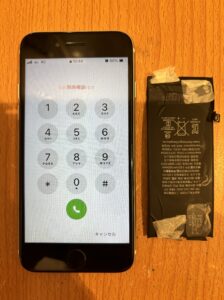 八幡市橋本よりご来店いただきました、修理後のiPhoneSE2の状態