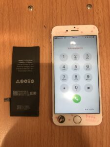 バッテリー交換後のiPhone6s