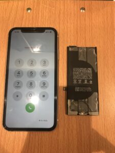 バッテリー交換後のiPhone11