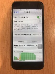 バッテリー交換前のiPhoneSE2