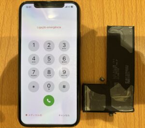 男山よりご来店、修理後のiPhone11Proの状態