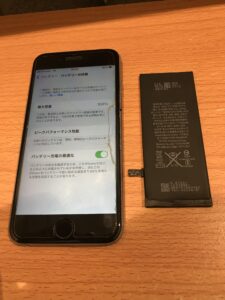 バッテリー交換後のiPhone6s