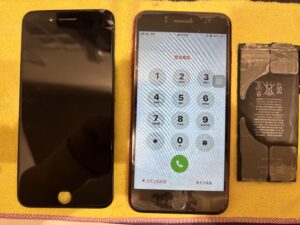 修理後のiPhone8Plusの状態