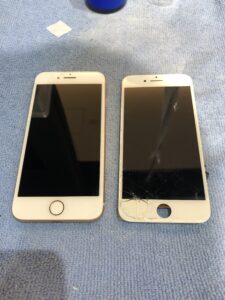 画面交換修理後のiPhone7の状態