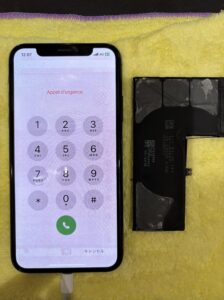 修理後のiPhone XSの状態