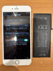 修理後のiPhone 6sPlusの状態