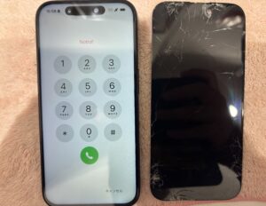 修理後のiPhone15Proの状態