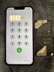 修理後のiPhone13の状態