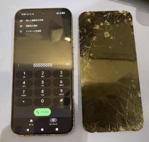 pixel９ProXL画面割れ修理完了