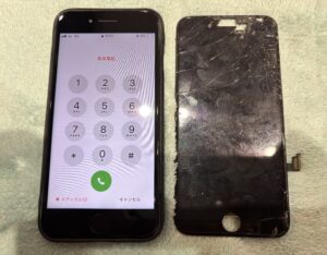 iPhone修理後の状態、樟葉