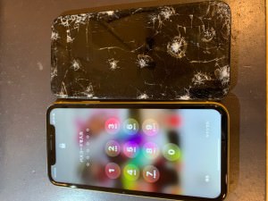 iphoneXRガラス・液晶交換