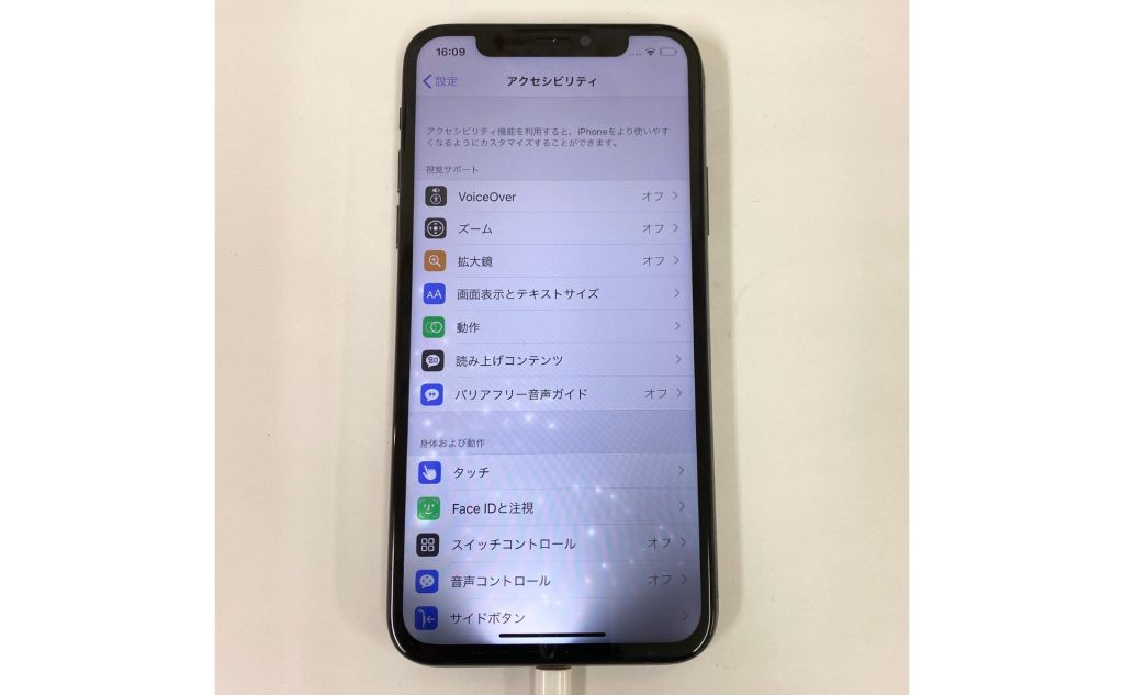 画面修理前のiPhone X