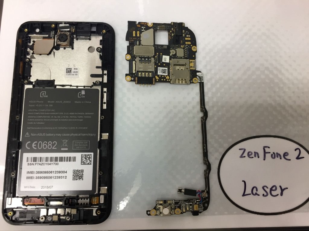 Zenfone 2 Laser バッテリー交換修理