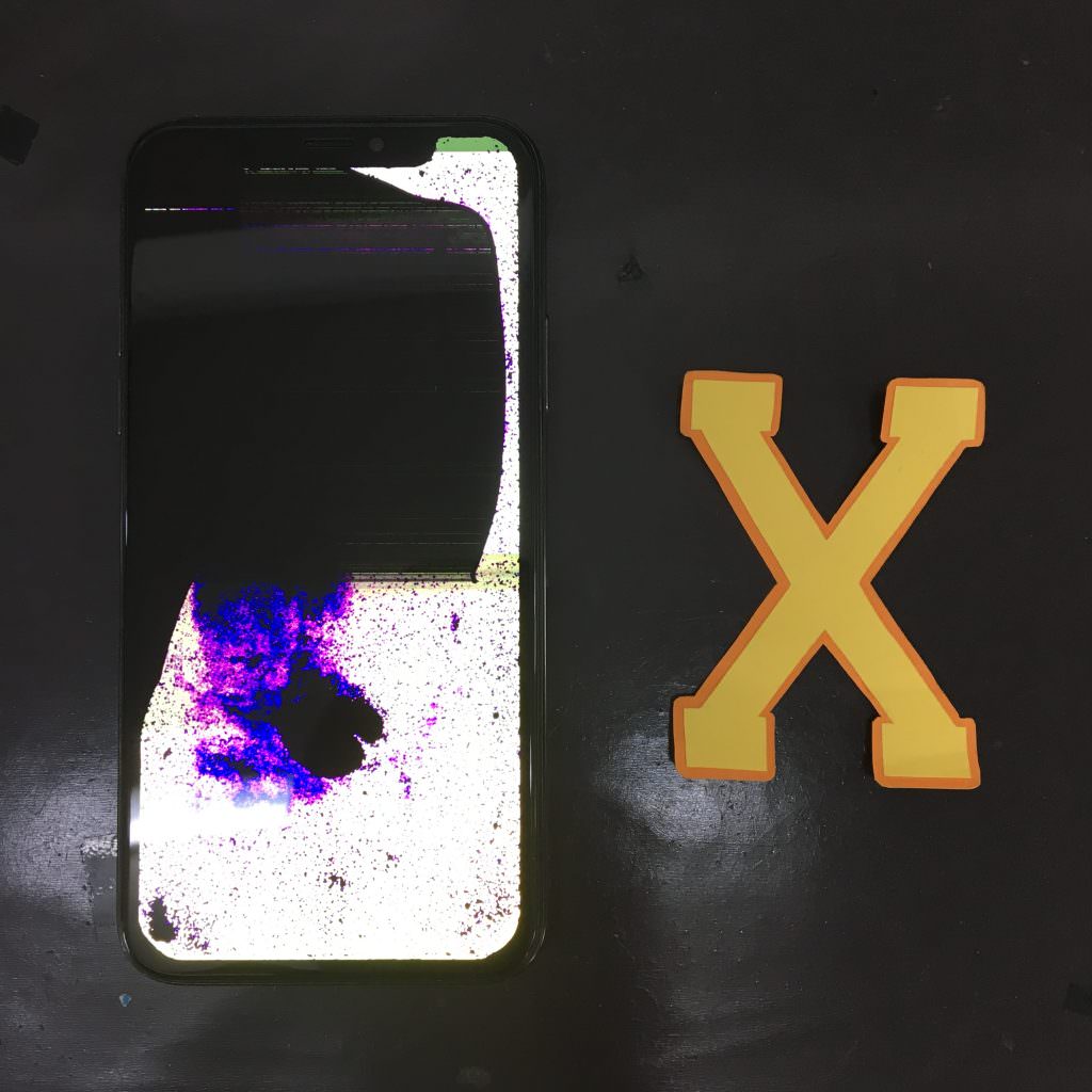 iPhoneX(A1902) ガラス割れ 画面割れ 有機EL 画面交換修理 iPhone・スマホ修理のスマホスピタル熊本店
