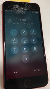 iPhoneSE2、画面割れ
