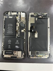 iPhoneX バッテリー膨張　バッテリー交換