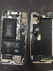 iPhoneX バッテリー膨張　バッテリー交換