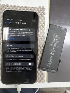 iPhoneSE2　バッテリー交換修理完了後