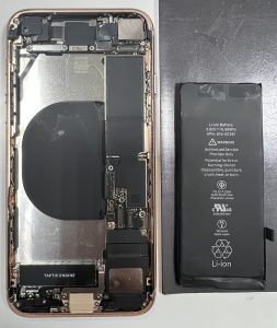 iPhone修理 バッテリー交換修理 劣化 減り iPhone8 スマホスピタル熊本下通店