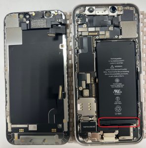 iPhone12mini バッテリー劣化 バッテリー交換修理 iPhone修理 スマホスピタル熊本下通店