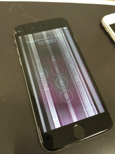 液晶不良　iPhone6　before　スマホスピタル鹿児島