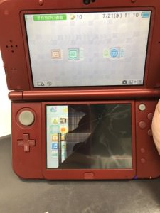 NEW3DSLL 下液晶交換修理　スマホスピタル鹿児島店