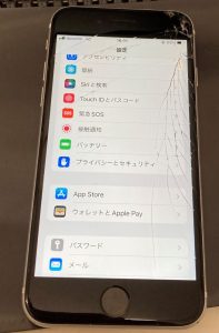 iPhoneSE2 画面交換修理前 スマホスピタル佐賀駅前店