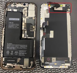 iPhone XS 画面交換修理 部品移殖 スマホスピタル佐賀駅前店