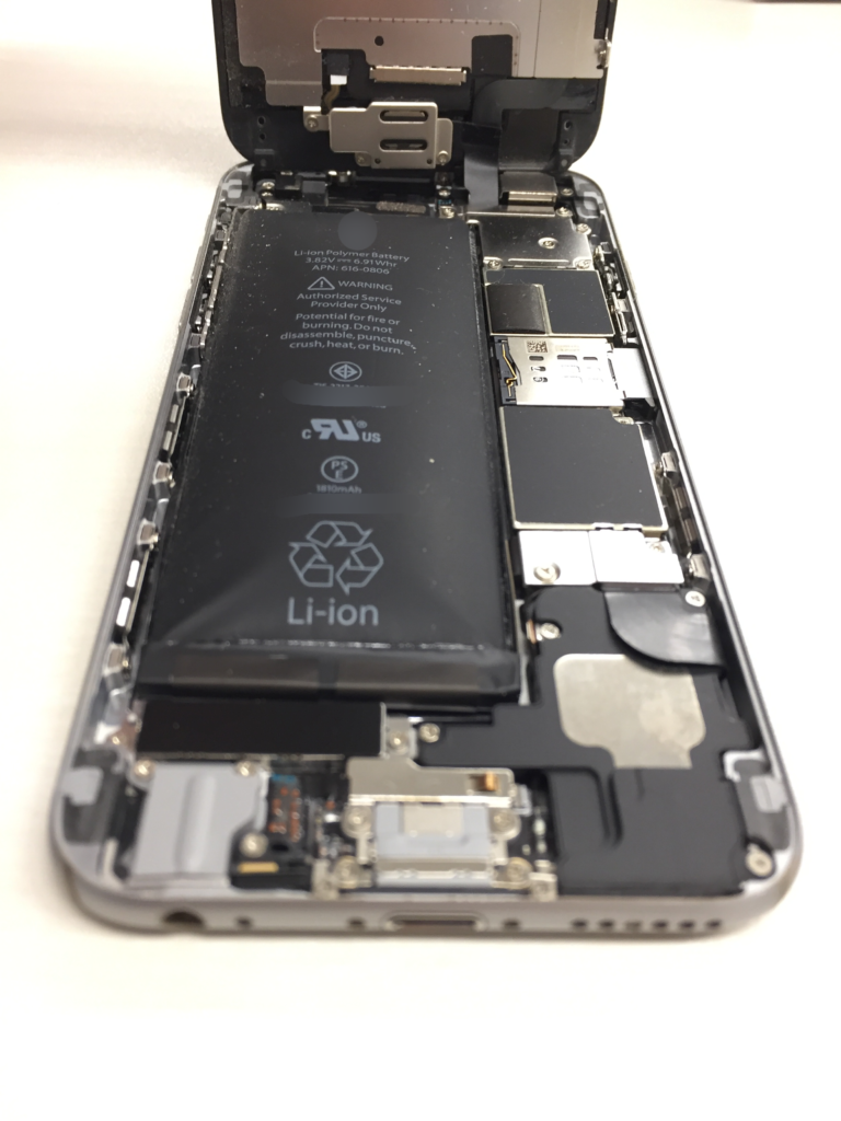 iPhone　バッテリー交換　バッテリー膨張　はまぐり　電池交換　高槻