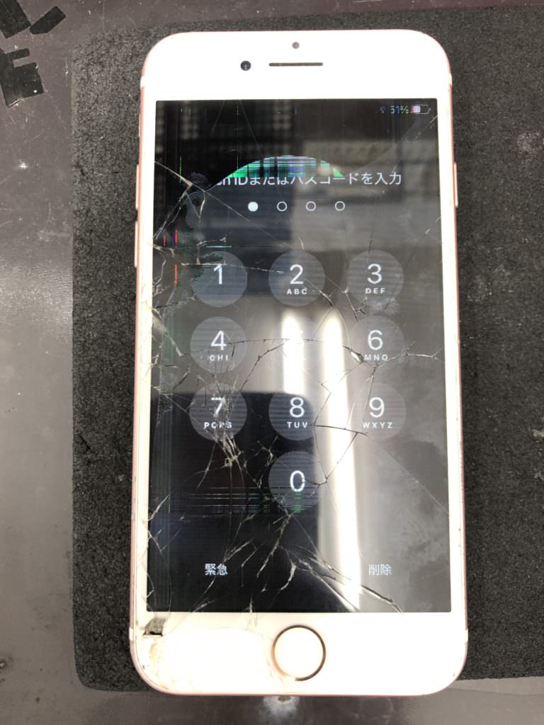 iPhone7ガラス割れ