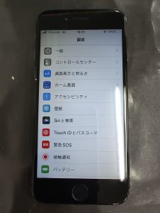 iPhone８画面修理後